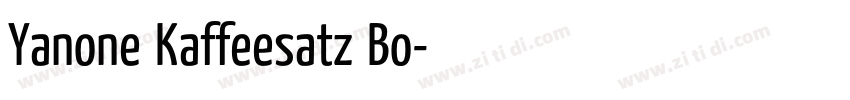 Yanone Kaffeesatz Bo字体转换